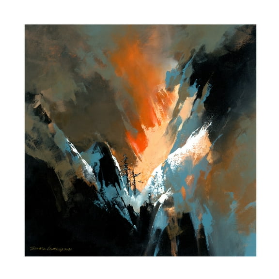 Canvas Wall Art - Thomas Leung 'Snow Valley' Wall Art for Living Room, Bedroom, or Office Décor by Trademark Fine Art - 14 x 14 Inches