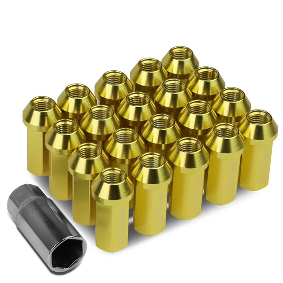 DNA Motoring LN-ZTL-9019-15-GD 20-Piece M12 x 1.5 Aluminum Alloy Wheel Lug Nuts   Deep Drive Extension (Gold)