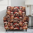 thumbnail image 2 of Yuyamidu Christmas Reclining Chair Covers 4 Pieces Dachshund Recliner Sofa Slipcovers with Pocket Breathable Lazyboy Cover for Recliner Chair Gift for Housewarming, 2 of 8