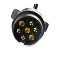 thumbnail image 3 of 7 Way 7 Pin Round Plastic 12V RV Trailer Connector Standard Car Socket Vehicle Power Supplies ,Weatherproof Double Locking Hitch Pin, 3 of 6