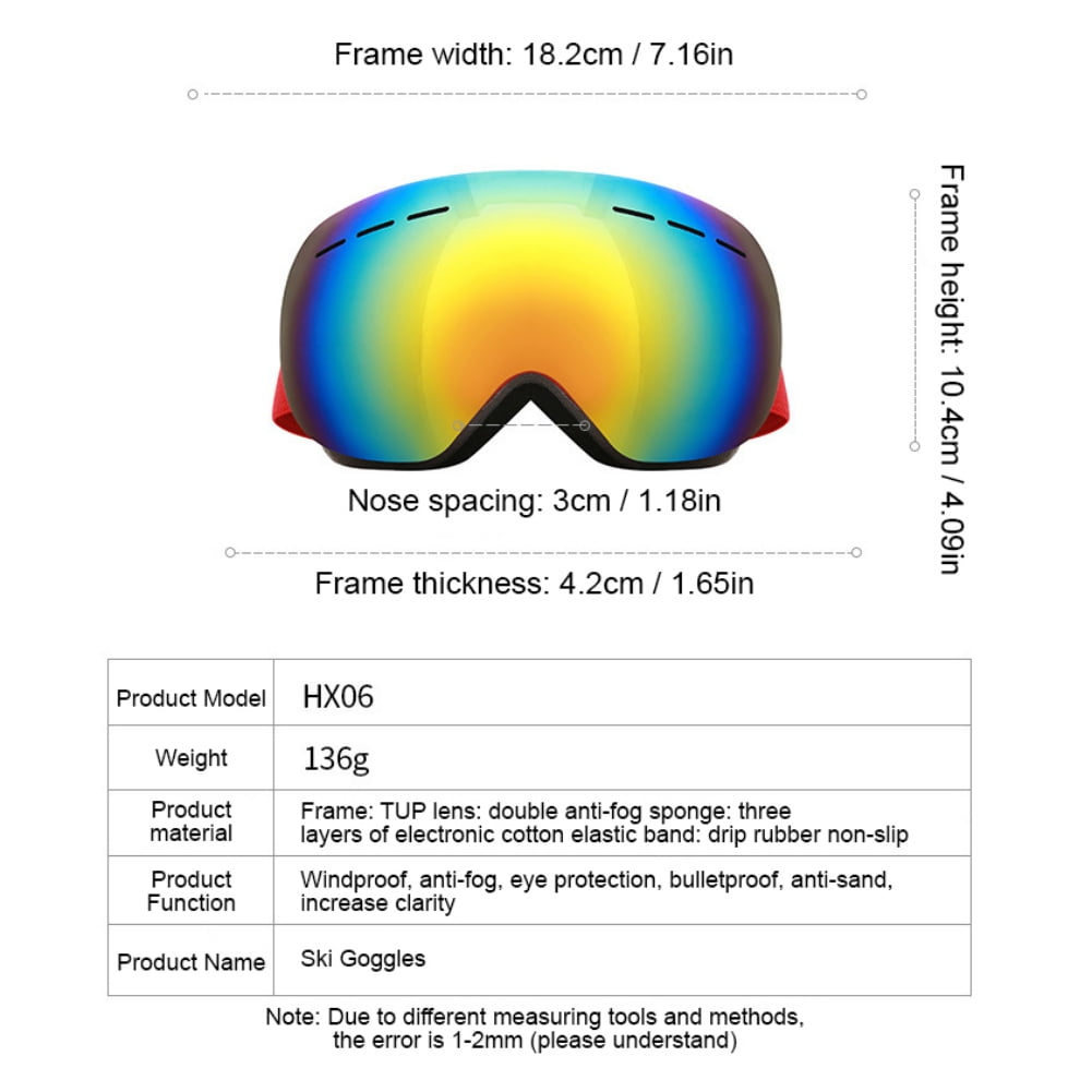 Amazon.com: Sxdthy Ski Glasses Outdoor Adult Double Layer