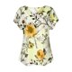 thumbnail image 4 of Mujeres de Verano Superior, V-Cuello Casual Camiseta de Moda de Manga Corta Hecha de Cómodo Estante de Imitación para Toda la Temporada de Uso Diario, Camisetas Cortas para Mujeres, 4 of 4