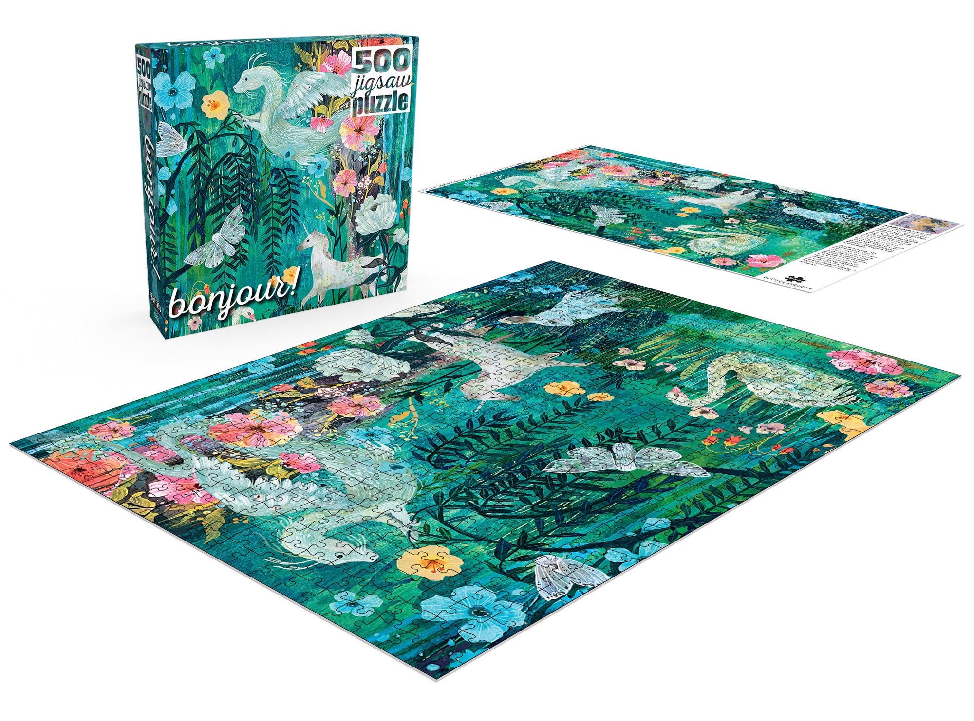 Buffalo Games Bonjour Magical Forest Friends 500-Piece Interlocking Jigsaw Puzzle for Adults Ages 14+