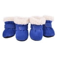 thumbnail image 5 of 4pcs Pet Cat Shoes Winter Dog Boots Warm Puppy Cat Rain Snow Booties Footwear for Small Dogs, 5 of 6