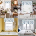 thumbnail image 5 of Summer Ocean Life Valance Curtain Marine Coral Starfish Line Window Valances Rod Pocket Short Curtains Window Treatments for Kitchen Bedroom Bathroom Laundry 42" x 12", 5 of 9