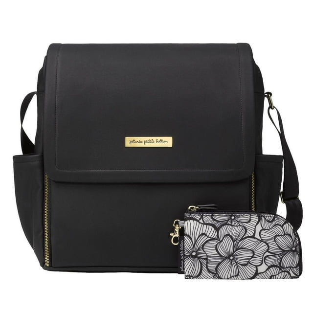 Petunia Pickle Bottom Boxy Backpack Sac à couches en noir graphite - Sac à dos à langer - Compartiments isolés