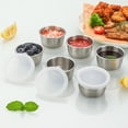 thumbnail image 2 of Stainless Steel Mixing Bowls Food Storage Containers Set Airtight Lids, 2 of 9