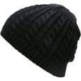 thumbnail image 2 of Solid Cable Knit Beanie Cuffless Style Skully Winter Ski Hat Cap, 2 of 4