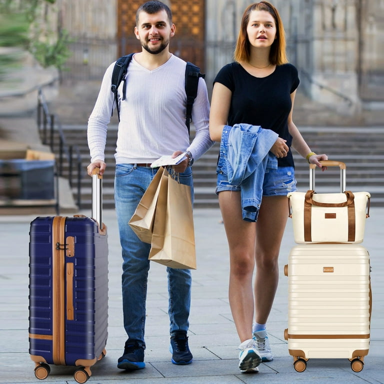 Musment 12 3 Piece Lightweight Hardside Spinner Luggage Set with