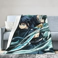thumbnail image 2 of Cozy Warm Plush Throw Demon Slayer Tokitou Muichirou Fluffy Blanket for Bed Couch Living Room 50"x40", 2 of 8