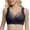 Black, variant on Womens Front Closure Wireless Bras Padded Full Coverage Comfort Everyday Bralettes Seamless Underwear
