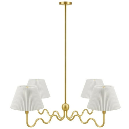 Wave Pendant Light in Brass