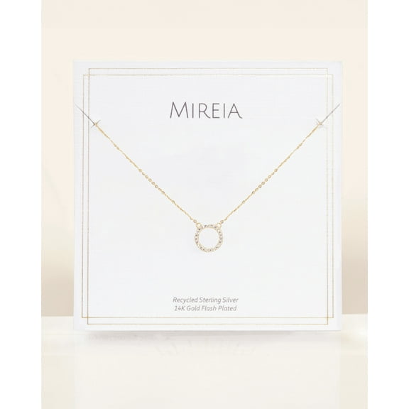 Pavé Circle Pendant Necklace