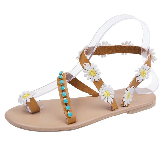 DPTALR Women's Strap Sandals Student Flip-Flops Beach Shoes