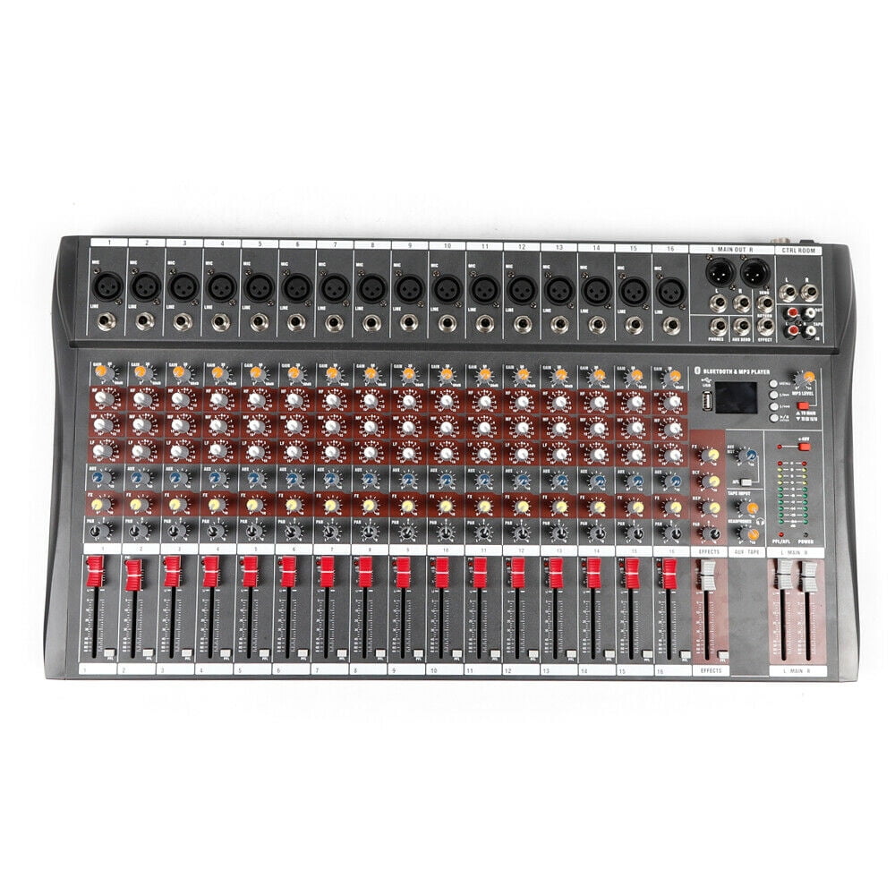 Audio Mixer Sound Board Console USB Mixing Console, 16 Professional Live Studio Audio Equipment Support Bluetooth 16 Bluetooth Line Live Mixing Studio Audio Sound Mixer USB Amplifier - Walmart.com