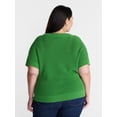 thumbnail image 3 of Terra & Sky Women’s Plus Crewneck Sweater with Short Dolman Sleeves, Midweight, Sizes 0X-5X, 3 of 5