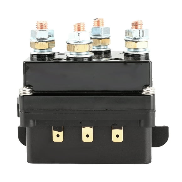 Qiilu Winch Relay Winch Solenoid Relay Contactor Control Switch 12V 500A Fit For ATV UTV 8000lb‑12000lb Winches ATV Relay Switch