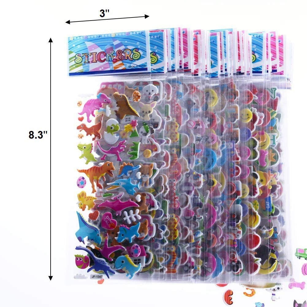 5 sheets no repeat kids cartoon dinosaur Stereoscopic puffy Stickers Kids gift 5 sheets no repeat kids cartoon dinosaur Stereoscopic puffy Stickers Kids gift