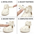 thumbnail image 5 of Dog Shoes, Dog Sandals for Hot Pavement, Non-Slip Waterproof Dog Booties for Winter Snowy Day and Summer, Adjustable Straps Easy-Clean Beach Outdoor Pet Boots Rugged Sole-4Pcs,Black,L, 5 of 6