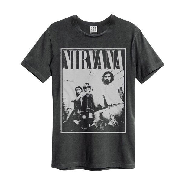 Amplified - Camiseta Group Shot Nirvana para Adultos Unisex (Carbón)