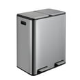 Danolapsi 60L(16 Gal)Dual Trash Can,Rectangular HandsFree Dual