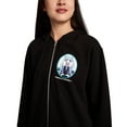 thumbnail image 3 of Hatsune Miku Character & Logon Women's Black Long Sleeve Zip Hooide With Cosplay Bunny Ears-Small, 3 of 7
