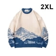 thumbnail image 2 of VONKY Warm In Style Hip Hop Streetwear Sweater With Japanese Snow Mountain Pattern Wide Applicable Blue XXL, 2 of 6