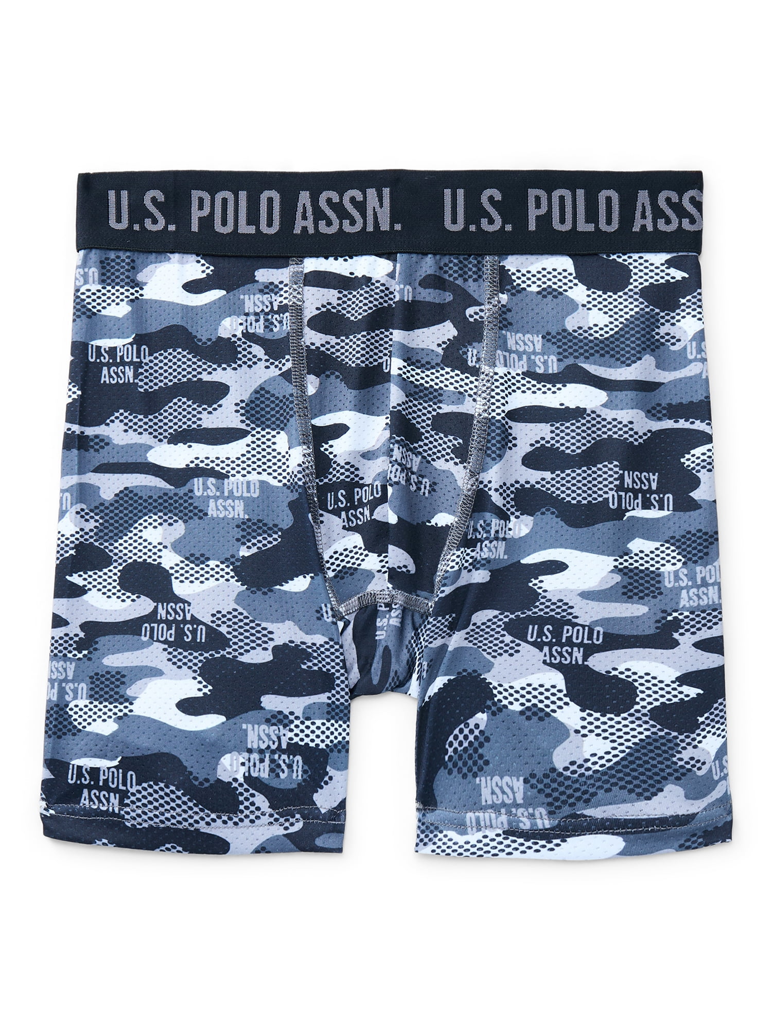 U.S. Polo Assn. Boys Performance Mesh Tagless Boxer Briefs, 5-Pack, Sizes S-XXL