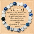 thumbnail image 2 of Calming Bracelet for Women and Men - Natural Howlite Aquamarine Beaded Jewelry for Anxiety Stress and Mental Health Support for Adults, 2 of 7