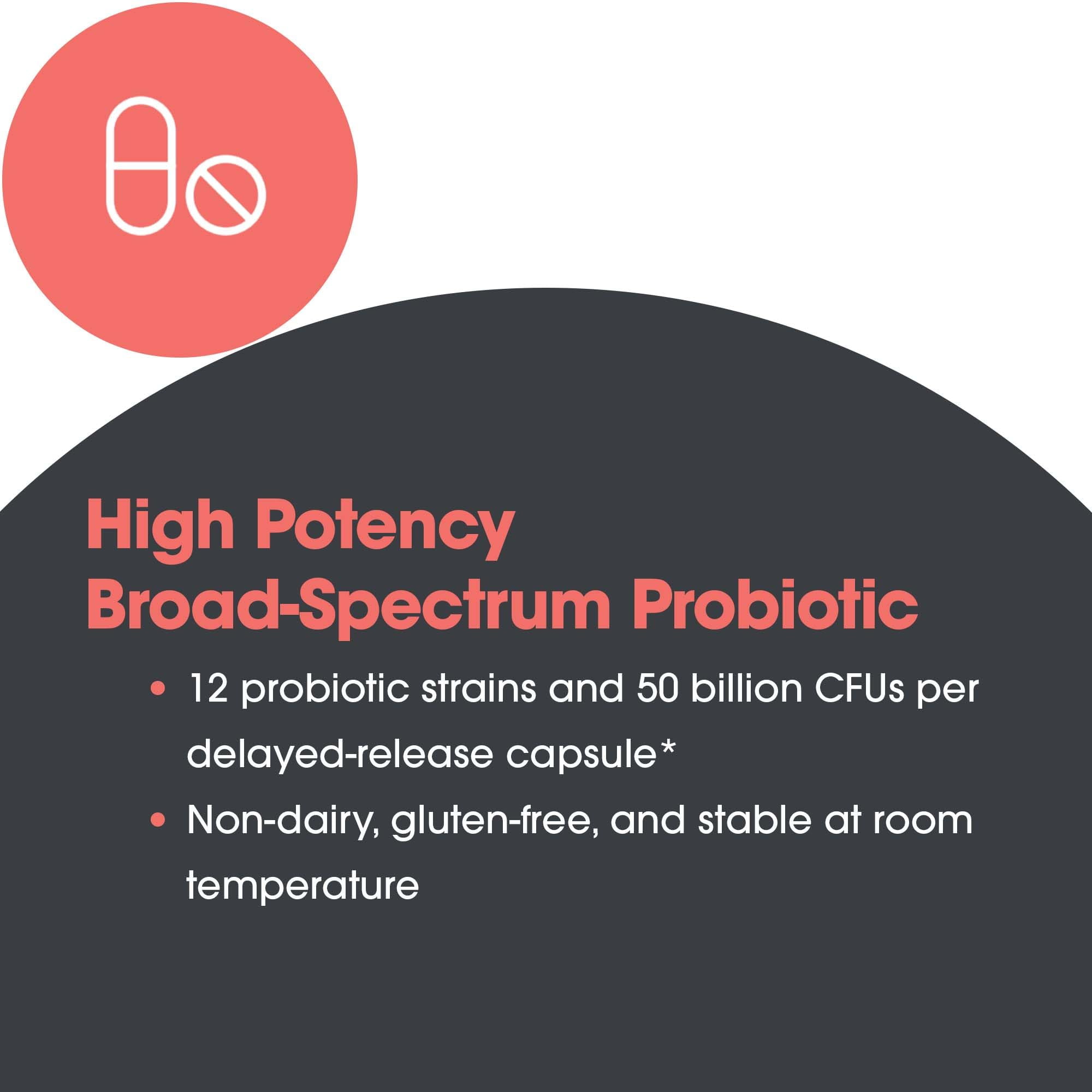 ARG Essential Biotic Complete - 50 Billion CFU Probiotic - Gut & Digestive Support - Delayed Release Capsules - Hypoallergenic - 60 Servings - 60 Capsules
