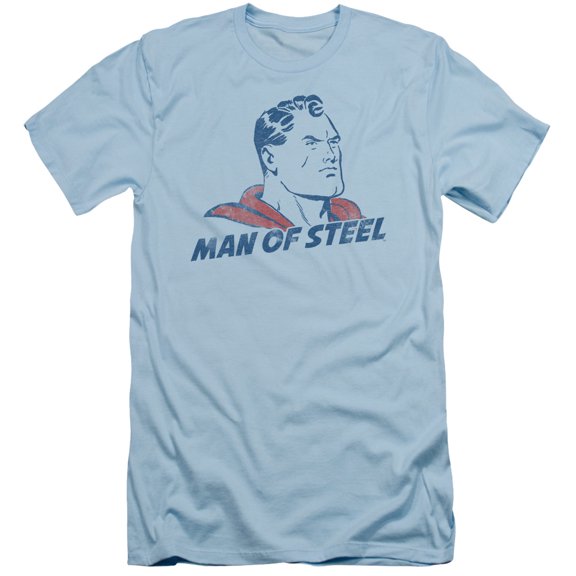Superman The Man Adult 30/1 T-Shirt Light Blue
