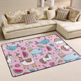 thumbnail image 2 of SKYSONIC Area Rug Pad Cute Unicorn Llamas On Pink Nursery Rugs Floor Mat for Kids Playing Room Living Room Bedroom, 72 x 48 inch, 2 of 6