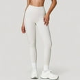 thumbnail image 2 of Women's High Waist Compression Leggings with Seamless Fit and Sculpting Stretch Fabric - Small, White, 2 of 7