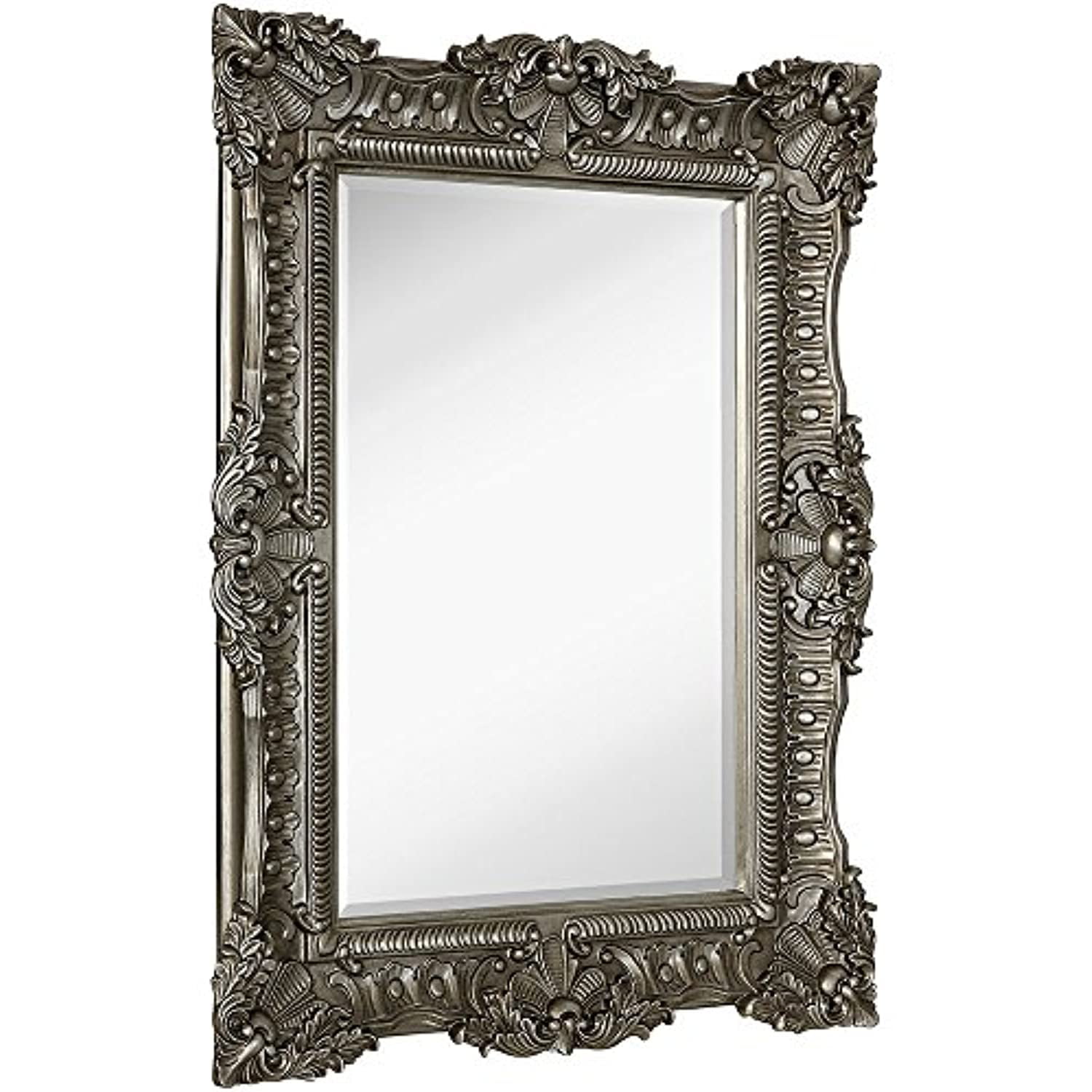 Silver Ornate Large Luxury Baroque Style Mirror 