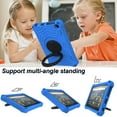 thumbnail image 5 of Kids Case for Amazon Kindle Fire HD 8/HD8 Plus 10th Generation 2020/2022 with Pencil Holder/Multi-Function Kickstand-Handle/Shoulder Strap, Protection Duty Shockproof Silicone Cover - Blue, 5 of 8
