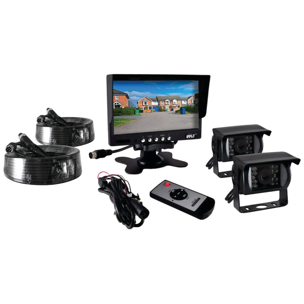 PYLE PLCMTR72 7"" Commercial-Grade Weatherproof Backup Cameras & Monitor System 