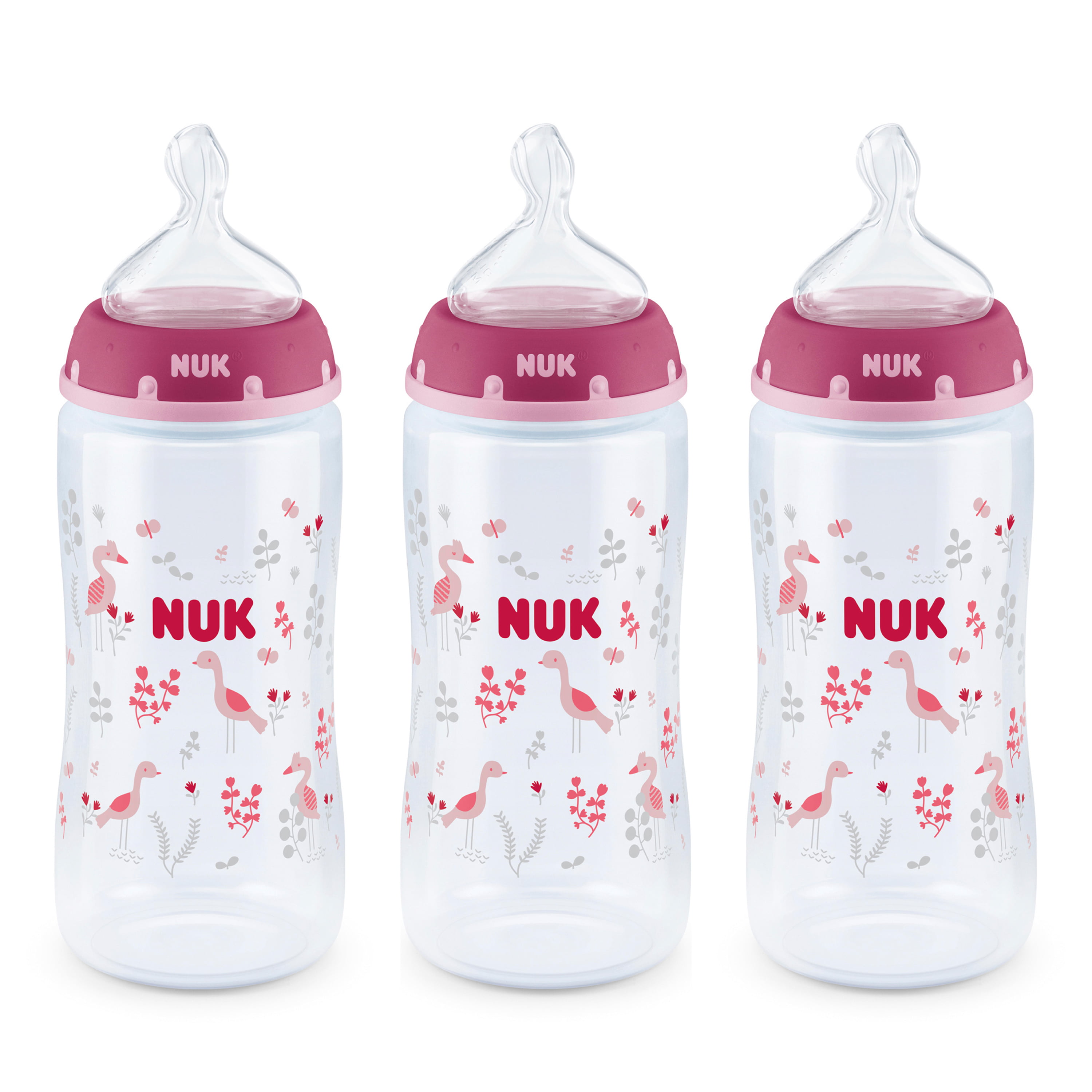 5 Oz NUK 78870 Hearts and Elephants Baby Bottle with Perfect Fit Nipple 