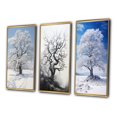 thumbnail image 3 of Designart "White Tree Winters beauty" Landscape Trees Framed Wall Art Set Of 3 - White Trees Frame Gallery Set For Office Decor, 3 of 6