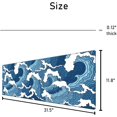 thumbnail image 5 of Desk Pad Protector,Mouse Pad with Non-Slip Rubber Base,Textured & Waterproof Mousepad with Stitched Edges,Large Desk mats for Computers,Laptop,Gaming,Office & Home,31.5 x 11.8 in,Blue Wave, 5 of 6
