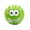 Green, variant on 1 Pcs Funny Face Latex Squeaky Dog Chew Toy, 4.5 Inch Textured Dental Cleaning Interactive Play Ball, Lightweight Bite Resistant Puppy Toy for Small Medium Dogs Indoor Outdoor Use(Orange)