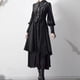thumbnail image 4 of Disfraz de príncipe Lolita de estilo gótico negro oscuro para mujer, disfraz de nicho elegante y moderno para eventos, ropa de fotografía para actuaciones, vestido COS, 4 of 5