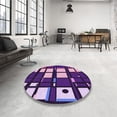 thumbnail image 4 of Ahgly Company Machine Washable Indoor Rectangle Transitional Rich Lilac Purple Area Rugs, 3' x 5', 4 of 7