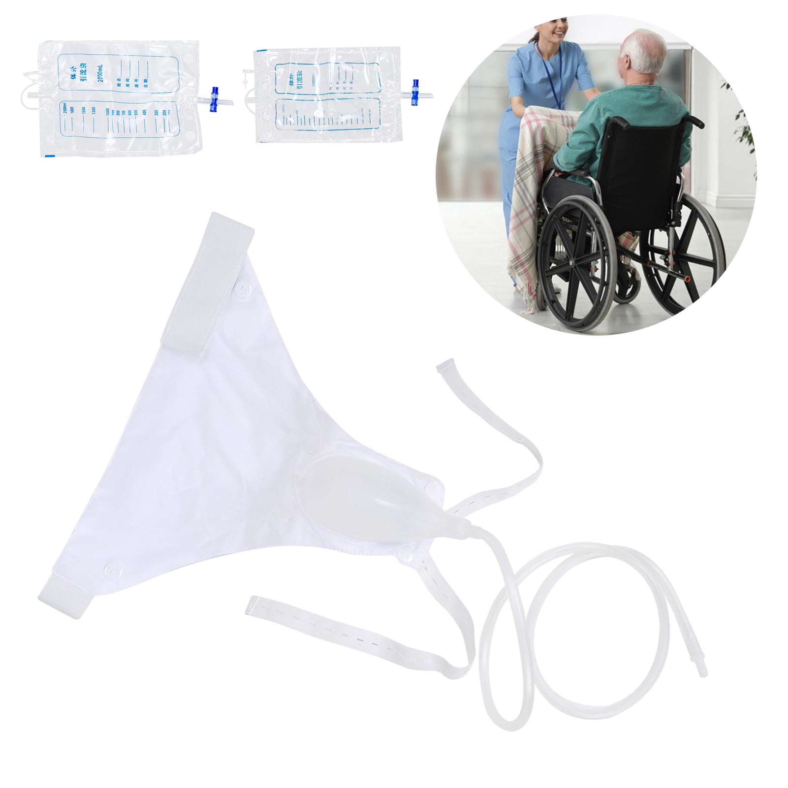 Herwey Adult Reusable Diapers Reusable Women Elderly Silicone Urine