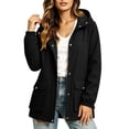 thumbnail image 2 of Jacket for Women Solid Color Loose Long-Sleeved Tops Casual Softshell Jacket with Button Pockets Jacket Women, 2 of 6