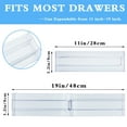 5 Pack Clear Drawer Dividers for Clothes,Expandable 1119'' Drawer