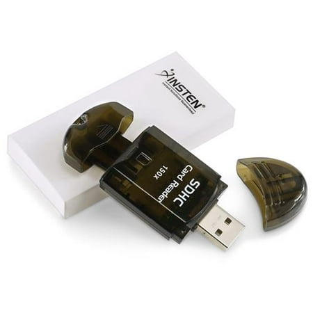 Insten SDHC / SD / MMC Memory Card Reader to USB 2.0 Adapter, Smoke