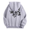 thumbnail image 3 of And Winter Fashionable Cancer Black Print Women's Hooded Sweatshirt Womens Fall Tops Rayon Sweatshirt Womens Snap Hoodies Women Sweatshirt Size Medium Womens Zippe Hoodies Knitted Sweater Jackets, 3 of 4