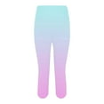 thumbnail image 4 of Capri Leggings for Women, Audhol Women's Soft High Waist Leggings for Workout Athletic Running 3/4 Stretch Yoga Pants Womens Capri Leggings Pink L, 4 of 7