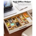 thumbnail image 5 of 12-  Desk Drawer Organizer Set - Adjustable Storage Boxes with 24 Compartments, Non-Slip, Modular Design for Office, , Vanity, and Kitchen Utensil Drawer Storage, 5 of 7