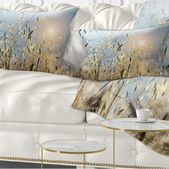 Designart Typical Tuscany Sunset Italy - Landscape Printed Throw Pillow - 12x20